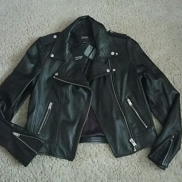 LaMarque Holy lamb leather biker jacket